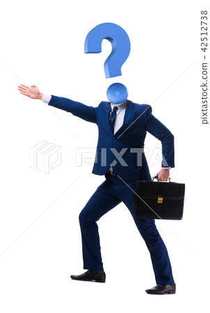 Businessman with question mark instead of head Businessman with question mark instead of head 42512738