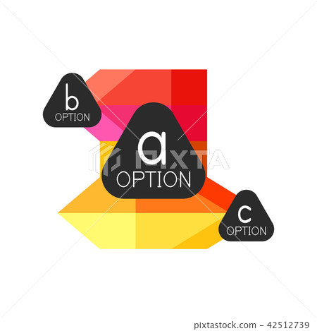 Abstract colorful geometric option infographics design template with sample abc options. Abstract Abstract colorful geometric option infographics design template with sample abc options. Abstract 42512739