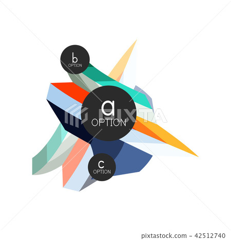 Abstract colorful geometric option infographics design template with sample abc options. Abstract Abstract colorful geometric option infographics design template with sample abc options. Abstract 42512740