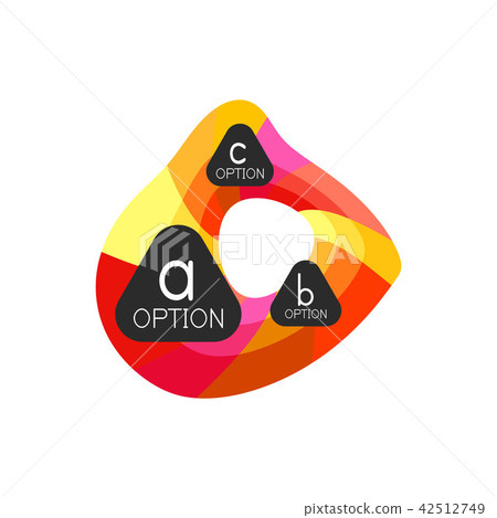 Abstract colorful geometric option infographics design template with sample abc options. Abstract Abstract colorful geometric option infographics design template with sample abc options. Abstract 42512749