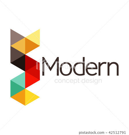 Triangle shape design abstract business logo icon design. Company logotype branding emblem idea 42512791
