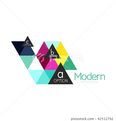 Triangle shape design abstract business logo icon design. Company logotype branding emblem idea 42512792