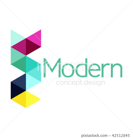Triangle shape design abstract business logo icon design. Company logotype branding emblem idea Triangle shape design abstract business logo icon design. Company logotype branding emblem idea 42512845