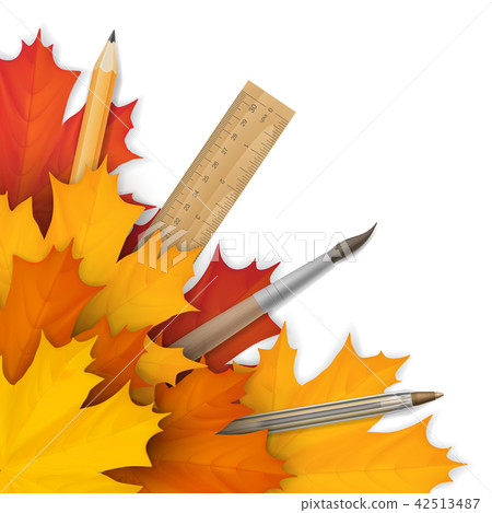 School accessories in the autumn foliage School accessories in the autumn foliage 42513487