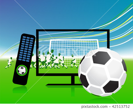 Football match  on tv sports channel 42513752