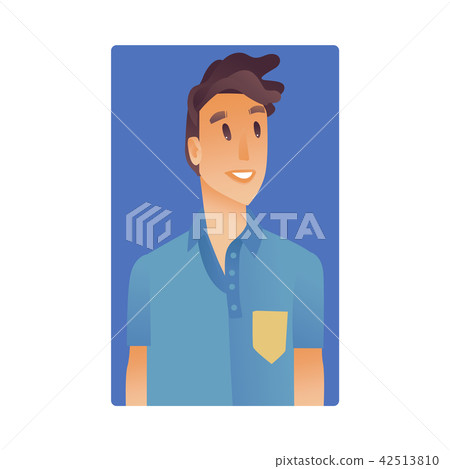 Young man flat avatar vector - Stock Illustration [42513810] - PIXTA