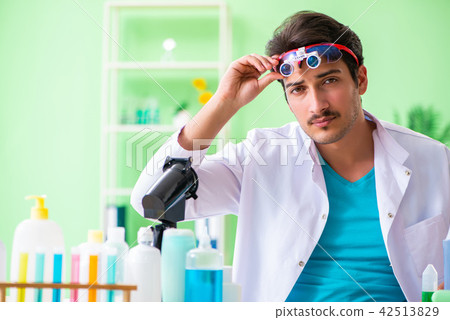 Chemist testing soap in the lab Chemist testing soap in the lab 42513829