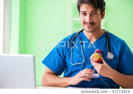 Doctor student explaining heart problems Doctor student explaining heart problems 42513919