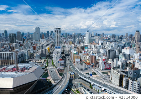 從大阪難波的北部天際線 42514000
