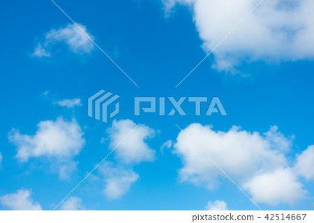 Blue sky sky background background material 42514667