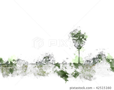 field landscape watercolor illustration painting 42515160