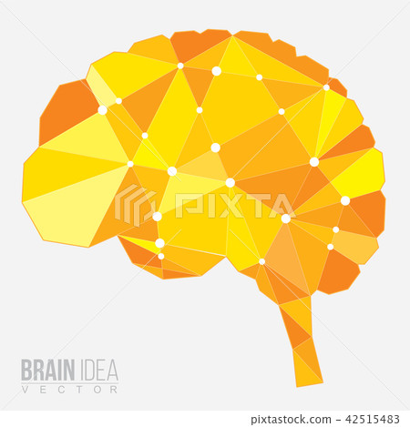 Brain polygon, Vector illustration. Abstract polyg Brain polygon, Vector illustration. Abstract polyg 42515483