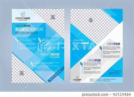Blue and White Business Brochure. Blue and White Business Brochure. 42515484