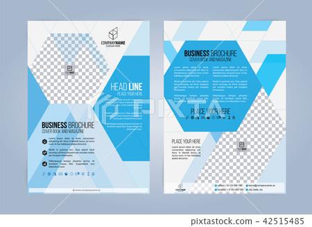 Blue and White Business Brochure. Blue and White Business Brochure. 42515485