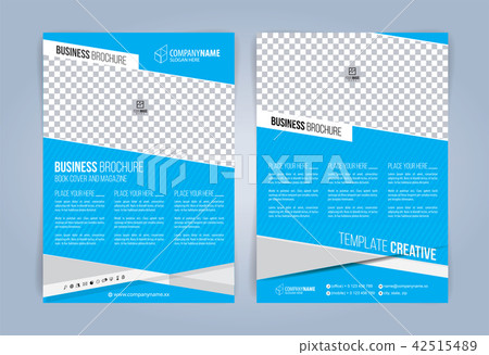 Blue and White Business Brochure. Blue and White Business Brochure. 42515489