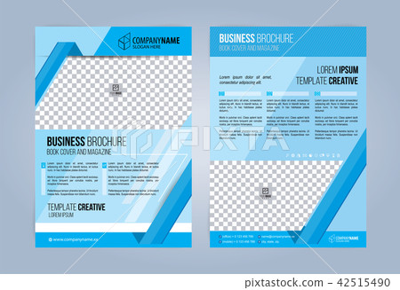 Blue and White Business Brochure. Blue and White Business Brochure. 42515490