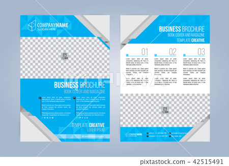 Blue and White Business Brochure. Blue and White Business Brochure. 42515491