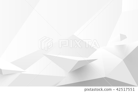 Abstract white 3d polygonal background - Stock Illustration [42517551 ...
