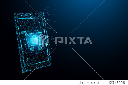 Smartphone with shopping online form lines 42517658