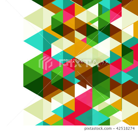 Multicolored triangles abstract background, mosaic tiles concept Multicolored triangles abstract background, mosaic tiles concept 42518274