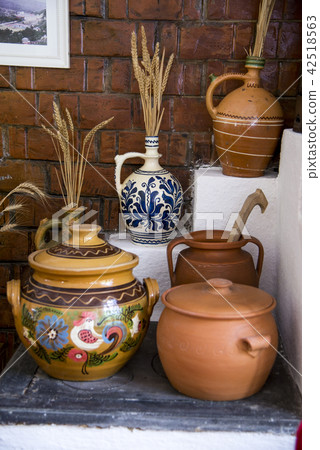 Traditional Romanian earthenware pottery Romania 42518563