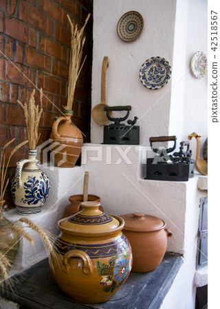 Traditional Romanian earthenware pottery Romania 42518567