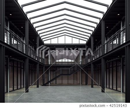 Loft Style Office E Render Stock Ilration 42519143 Loft Style Office E Render
