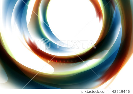 Holographic paint explosion design, fluid colors flow, colorful storm. Liquid mixing colours motion 42519446