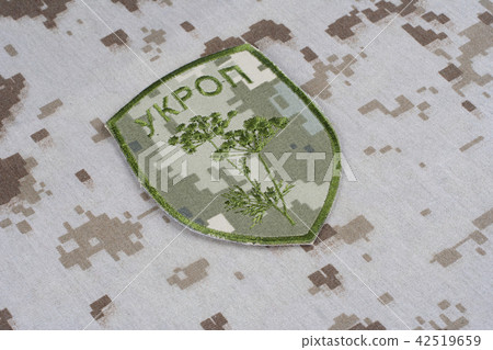 Ukraine Army unofficial uniform badge "UKROP" 42519659
