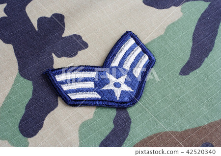 US AIR FORCE Senior Airman rank patch on uniform 42520340