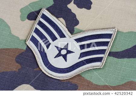US AIR FORCE Staff Sergeant rank patch on uniform 42520342