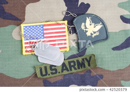 US ARMY Specialist rank patch, branch tape 42520379