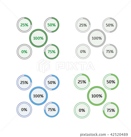 Round Preloaders set. Loading ui - Stock Illustration [42520489] - PIXTA