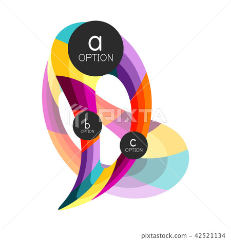 Abstract colorful geometric option infographics design template with sample abc options. Abstract Abstract colorful geometric option infographics design template with sample abc options. Abstract 42521134
