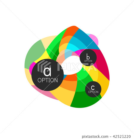 Abstract colorful geometric option infographics design template with sample abc options. Abstract Abstract colorful geometric option infographics design template with sample abc options. Abstract 42521220