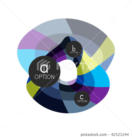 Abstract colorful geometric option infographics design template with sample abc options. Abstract 42521244