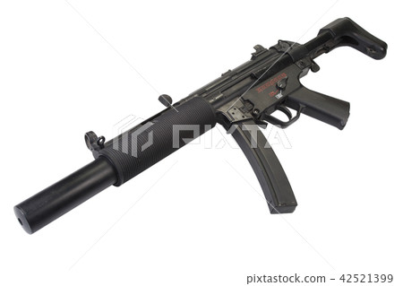 submachine gun MP5 with silencer submachine gun MP5 with silencer 42521399