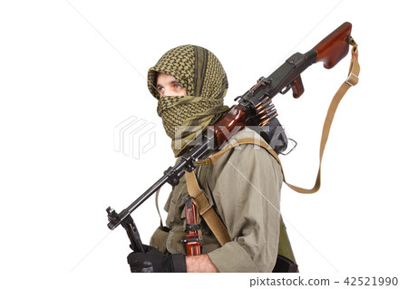 shooter with machine gun 42521990