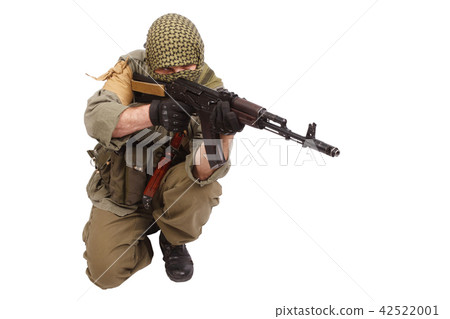 shooter with AK 47 shooter with AK 47 42522001