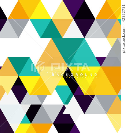 Multicolored triangles abstract background, mosaic tiles concept Multicolored triangles abstract background, mosaic tiles concept 42522751