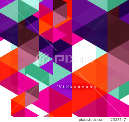 Multicolored triangles abstract background, mosaic tiles concept 42522847