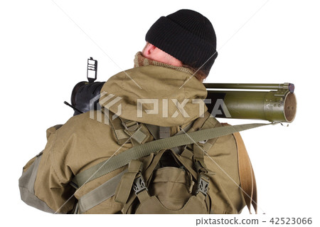mercenary with bazooka gun 42523066
