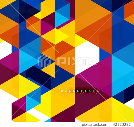 Multicolored triangles abstract background, mosaic tiles concept Multicolored triangles abstract background, mosaic tiles concept 42523222