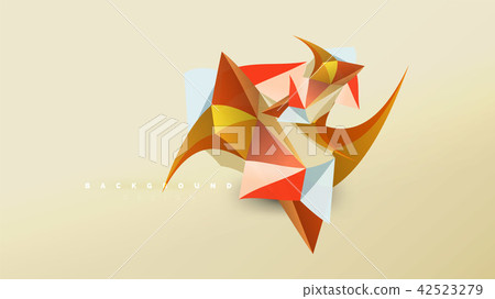 Abstract background - geometric origami style shape composition, triangular low poly design concept Abstract background - geometric origami style shape composition, triangular low poly design concept 42523279