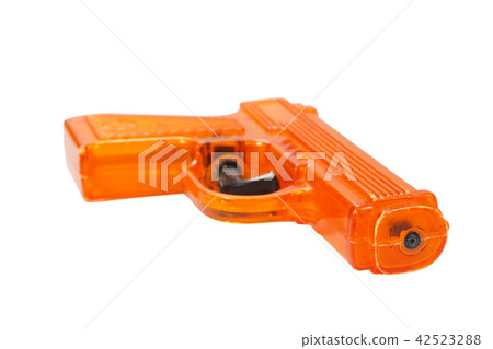 Orange plastic water pistol isolated Orange plastic water pistol isolated 42523288