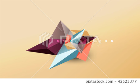 Abstract background - geometric origami style shape composition, triangular low poly design concept 42523377