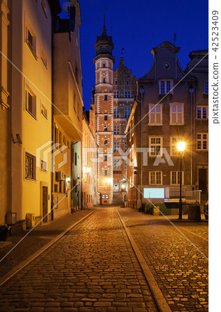 Old Town of Gdansk at Night 42523409