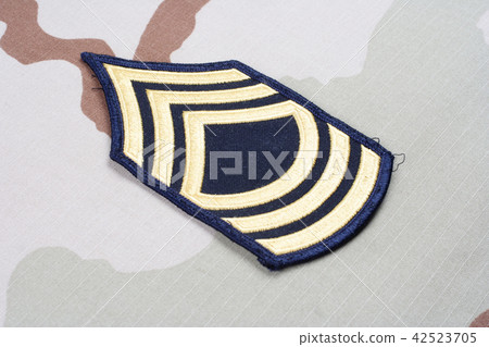 US ARMY Master Sergeant rank patch on uniform 42523705