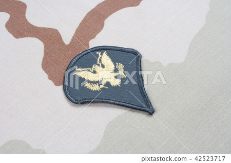 US ARMY Specialist rank patch on desert uniform 42523717
