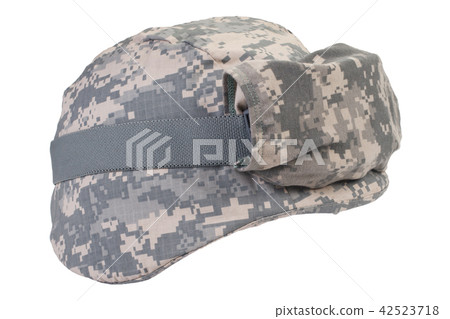 kevlar helmet with a camouflage cover and goggles 42523718